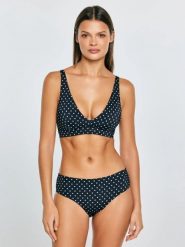 Góra od kostiumu kąpielowego w kropki czarna Morra 907. Czarne bikini damskie Big Star, bez wzorów. Za 99.99 zł.