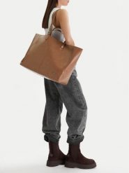 G-Star Raw Torebka EO-LDA8455 Beżowy. Brązowe torebki klasyczne damskie G-Star Raw, bez wzorów, z materiału, bez dodatków. Za 299.99 zł.