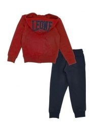Bluza z kaptur na co dzień na siłownię. Czerwone bluzy z kapturem męskie LEONE 1947 APPAREL, z dresówki. Za 84.16 zł.