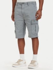 Tommy Jeans Szorty materiałowe Otis DM0DM22831 Szary Regular Fit. Szare szorty męskie Tommy Jeans, z bawełny, bez kołnierzyka. Za 349.99 zł.