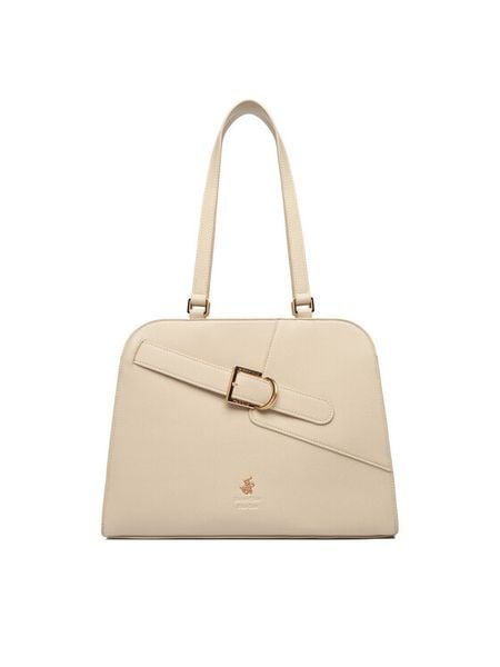Beverly Hills Polo Club Torebka CEO-BHPC-C-006-09 Écru. Torebki klasyczne damskie Beverly Hills Polo Club, bez wzorów, z materiału, bez dodatków. Za 219.99 zł.