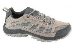 Buty trekkingowe męskie, Crestwood Waterproof. Szare buty trekkingowe męskie Columbia, z materiału, przed kostkę, bez zapięcia, trekkingowe. Za 369.99 zł.