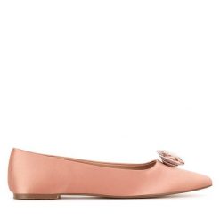 Baleriny DeeZee. Brązowe baleriny damskie DeeZee, bez wzorów, bez obcasa. Za 79.99 zł.