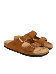 BABUNKERS Family Skórzane klapki w kolorze jasnobrązowym rozmiar: 40. Brązowe klapki i japonki męskie BABUNKERS Family, ze skóry. Za 130.99 zł.