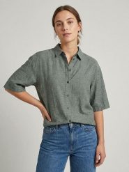 MOSS COPENHAGEN Koszula "Viana" w kolorze zielonym rozmiar: L/XL. Zielone koszule damskie MOSS COPENHAGEN, l, bez wzorów, bez kołnierzyka, bez ramiączek. Za 174.95 zł.