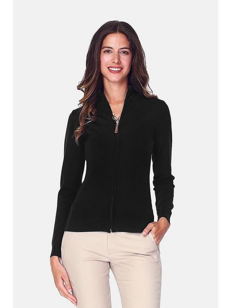 ASSUILI Kardigan w kolorze czarnym rozmiar: 40. Czarne kardigany damskie Assuili, bez wzorów, z kaszmiru. Za 130.95 zł.