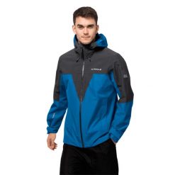 Kurtka wodoodporna Jack Wolfskin DNA Rhapsody. Niebieskie kurtki męskie Jack Wolfskin, l, bez wzorów, z syntetyku, sportowe, bez kaptura. Za 1,053.00 zł.