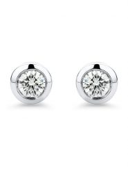 Revoni Złote kolczyki-wkrętki z diamentami rozmiar: onesize. Szare kolczyki damskie Revoni, z diamentem, złote. Za 1,304.99 zł.