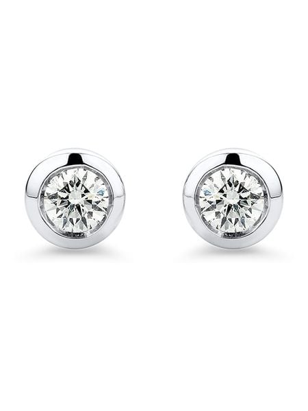 Revoni Złote kolczyki-wkrętki z diamentami rozmiar: onesize. Szare kolczyki damskie Revoni, z diamentem, złote. Za 1,304.99 zł.