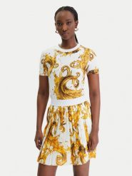 Versace Jeans Couture Spódnica mini 80HAE820 NS834 Biały Regular Fit. Białe spódniczki damskie Versace Jeans Couture, bez wzorów, z jeansu, mini. Za 1,379.00 zł.