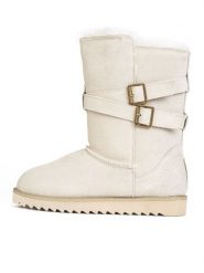 Gooce Skórzane kozaki zimowe "Huntspill Waterproof" w kolorze białym rozmiar: 39. Białe kozaki damskie Gooce, z materiału, bez obcasa. Za 304.99 zł.