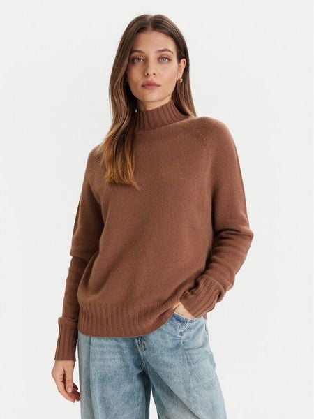 ViCOLO Sweter 77050F Brązowy Regular Fit. Brązowe swetry klasyczne damskie ViCOLO, m, z kaszmiru, bez kołnierzyka. Za 939.99 zł.