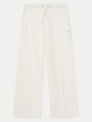 Guess Spodnie dresowe J5GQ11 KCRP0 Biały Relaxed Fit. Białe spodnie dziewczęce Guess, z bawełny. Za 169.99 zł.