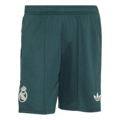 Spodenki zewnątrz Real Madryt 2026/27. Zielone szorty męskie Adidas, z tkaniny, bez kołnierzyka. Za 194.00 zł.