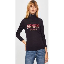 Armani Exchange - Sweter. Czarne golfy damskie Armani Exchange, l, bez wzorów, z dzianiny, bez ramiączek. Za 479.90 zł.