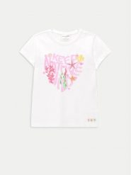 Coccodrillo T-Shirt WC4143203OWK Biały Regular Fit. Białe koszulki dziewczęce COCCODRILLO, bez wzorów, z bawełny, bez ramiączek. Za 39.99 zł.