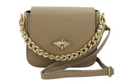 Listonoszka skórzana BARBERINI'S 949-2 beżowa. Brązowe shopper bag damskie Barberinis, bez wzorów, ze skóry, małe, bez dodatków. Za 243.99 zł.