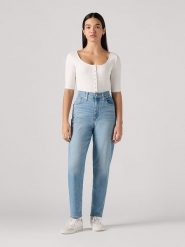 Levi's Dżinsy - Mom fit - w kolorze błękitnym rozmiar: W30/L29. Niebieskie jeansy damskie Levi's, z podwyższonym stanem. Za 166.88 zł.