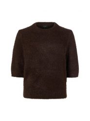 Opus Damski sweter z dzianiny z wełną i moherem - Puvet Kobiety brązowy jednolity, 36. Brązowe swetry klasyczne damskie Opus, z dzianiny, bez kołnierzyka. Za 399.95 zł.