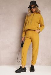 Żółty 2-częściowy Komplet Dresowy z Bluzą i Spodniami Maddeve. Żółte bluzy z kapturem damskie Renee, l, z dresówki. Za 129.99 zł.
