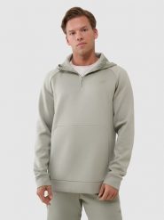 4F Bluza treningowa regular szybkoschnąca męska - khaki XL. Brązowe bluzy sportowe męskie 4f, bez wzorów, z dzianiny, klasyczne, bez kołnierzyka, bez ramiączek. W wyprzedaży za 159.99 zł.
