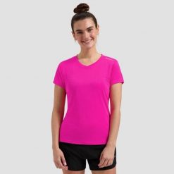 Funkcjonalna koszulka damska Rogelli PROMOTION LADY. Czerwone bluzki sportowe damskie Rogelli, xl, bez wzorów, bez ramiączek. Za 49.00 zł.