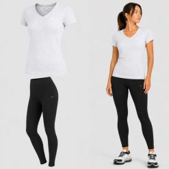 ZESTAW DAMSKI 4F T-SHIRT + LEGGINSY KOMPLET SPORTOWY NA CO DZIEŃ S SS26. Legginsy damskie 4f, s, bez wzorów, z bawełny. Za 88.50 zł.