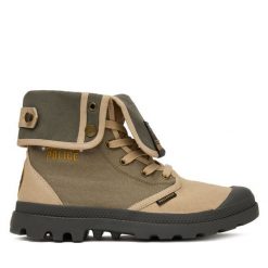 Trapery Palladium. Zielone buty zimowe męskie Palladium, bez zapięcia. Za 499.99 zł.