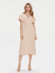 Boss Sukienka codzienna Dawinga 50488660 Beżowy Regular Fit. Brązowe sukienki damskie Boss, na co dzień, bez wzorów, z wiskozy, bez kołnierzyka, bez ramiączek, proste. Za 1,019.00 zł.