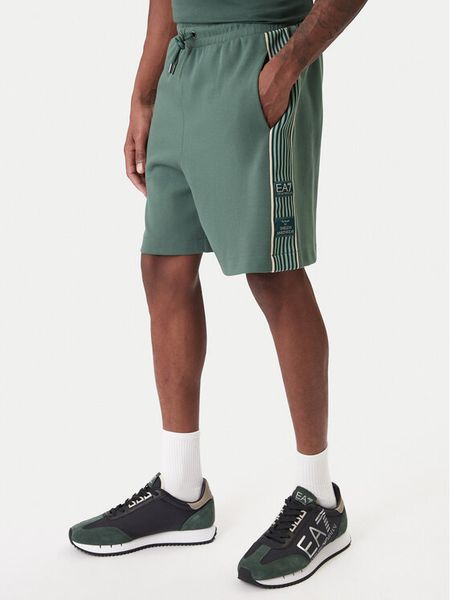 EA7 Emporio Armani Szorty sportowe 7M001501 AF12660 U7260 Zielony Regular Fit. Zielone szorty męskie EA7 Emporio Armani, m, z bawełny. Za 449.99 zł.