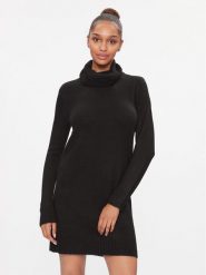 JDY Sukienka dzianinowa 15265240 Czarny Regular Fit. Czarne sukienki damskie JDY, l, bez wzorów, z dzianiny, bez kołnierzyka, bez ramiączek. Za 139.99 zł.