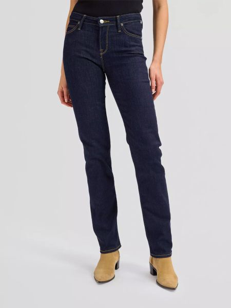 DAMSKIE SPODNIE LEE MARION RINSE 112105808. Spodnie materiałowe damskie Lee, bez wzorów, z jeansu. Za 219.99 zł.