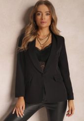Czarna Marynarka Alcarpia. Czarne marynarki i żakiety damskie Renee, l, bez wzorów, eleganckie. Za 119.99 zł.