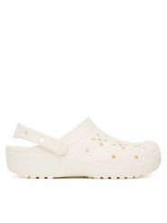 Crocs Klapki Classic Floral Cut-Out Clog 210927 Écru. Klapki damskie Crocs, bez wzorów, z tworzywa sztucznego, bez obcasa. Za 159.99 zł.