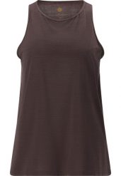 Damski tank top Athlecia Mota. Brązowe topy sportowe damskie Endurance, bez wzorów, z elastanu, bez ramiączek. Za 124.50 zł.