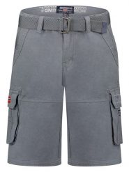 Geographical Norway Bermudy "Pionec" w kolorze szarym rozmiar: XL. Szare szorty męskie Geographical Norway, bez wzorów, z bawełny. Za 114.17 zł.