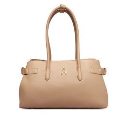 Torebka Patrizia Pepe. Brązowe torebki klasyczne damskie Patrizia Pepe, bez wzorów, bez dodatków. Za 1,709.00 zł.