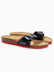 BACKSUN Klapki "Paris" w kolorze czarnym rozmiar: 37. Czarne klapki damskie Backsun, bez wzorów, bez obcasa. Za 117.99 zł.