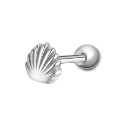 Glanzstücke München Piercing Muschel z srebra próby 925 w kolorze srebrnym Kolczyki 1 ct Damski. Szare kolczyki damskie Glanzstücke München, srebrne. Za 110.49 zł.