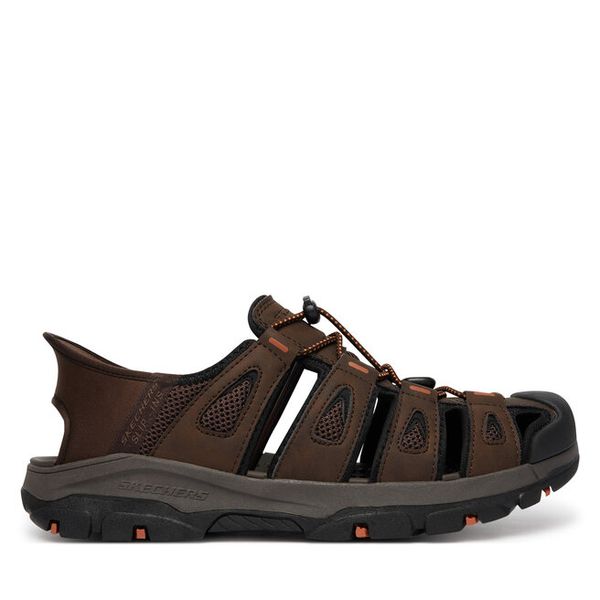 Sandały Skechers. Brązowe sandały męskie Skechers, bez zapięcia. Za 359.99 zł.