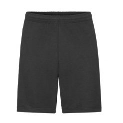 Lekkie Spodenki Dla Dorosłych Unisex. Czarne szorty damskie Fruit of the Loom, bez wzorów, sportowe. Za 79.99 zł.