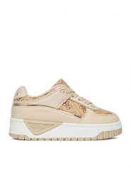 Guess Sneakersy CEO-BIC-GG-69-SS Beżowy. Brązowe buty sportowe dziewczęce Guess, z aplikacjami, z materiału, bez zapięcia. Za 249.99 zł.