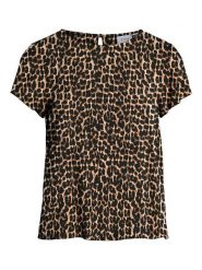 Vila Bluzka w kolorze beżowo-brązowym rozmiar: 40. Brązowe bluzki damskie Vila, s, bez wzorów, z wiskozy, klasyczne, bez kołnierzyka, bez ramiączek. Za 61.31 zł.