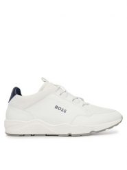 BOSS Sneakersy J52805 S Biały. Białe buty sportowe chłopięce Boss, bez wzorów, z materiału, bez zapięcia. Za 759.99 zł.