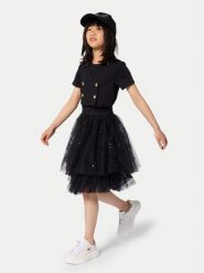 Karl Lagerfeld Kids Sukienka codzienna Z31142 D Czarny Regular Fit. Czarne sukienki dziewczęce Karl Lagerfeld Kids, bez wzorów, z wiskozy, bez ramiączek. Za 796.99 zł.