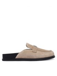 Tory Burch Klapki Lee Lee Mule 177967 Beżowy. Brązowe klapki damskie Tory Burch, bez wzorów, ze skóry, bez obcasa. Za 1,659.00 zł.