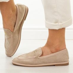 Beżowe mokasyny damskie Vinceza 62271. Brązowe mokasyny damskie VINCEZA, z jeansu. Za 149.00 zł.