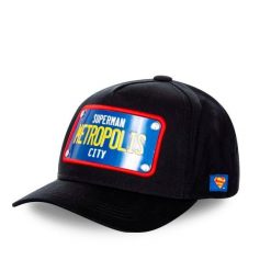 Czapka z daszkiem Capslab Superman Metropolis City DC FG/DC2/1/CAS/SUP1. Czarne czapki męskie CapsLab, bez wzorów. Za 109.00 zł.