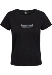Koszulka damska Hummel Booster. Czarne bluzki sportowe damskie HUMMEL, xs, z bawełny, bez kołnierzyka, bez ramiączek. Za 161.50 zł.