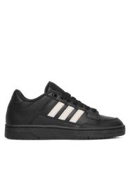 Adidas Sneakersy Rapid Court Low J JQ1729 Czarny. Czarne buty sportowe dziewczęce Adidas, bez wzorów, ze skóry, bez zapięcia. Za 129.99 zł.